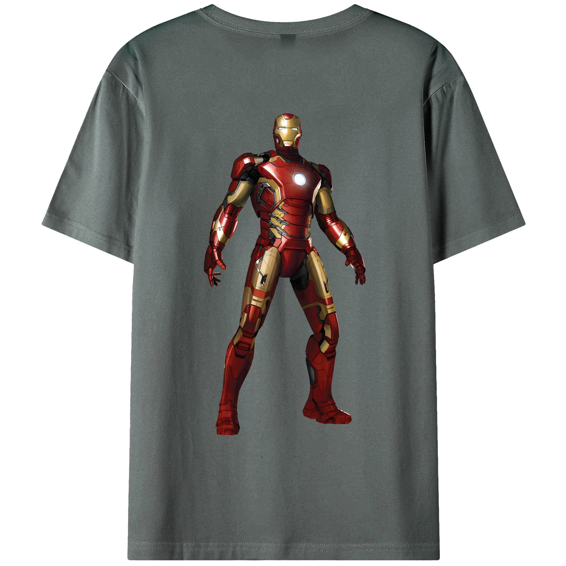 （画像用） アベンジャーズ The Avengers 綿100％ メンズ半袖Tシャツ（バックプリント） 通気性
